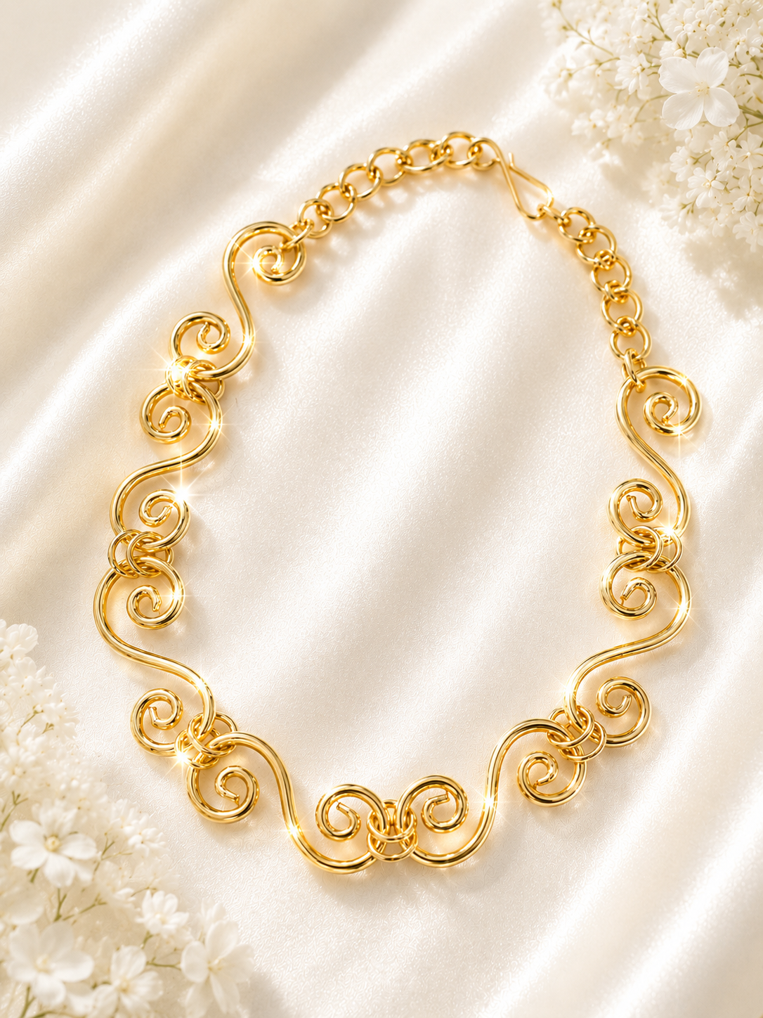 COLLAR SPIRAL GOLDEN -YELPI