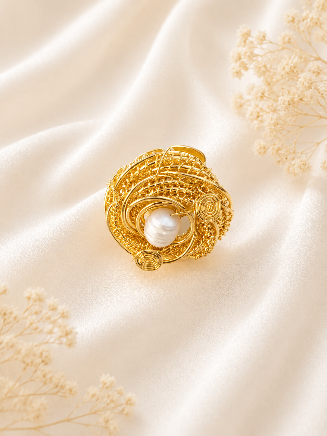 ANILLO PERLA ENTRELAZADA -YELPI