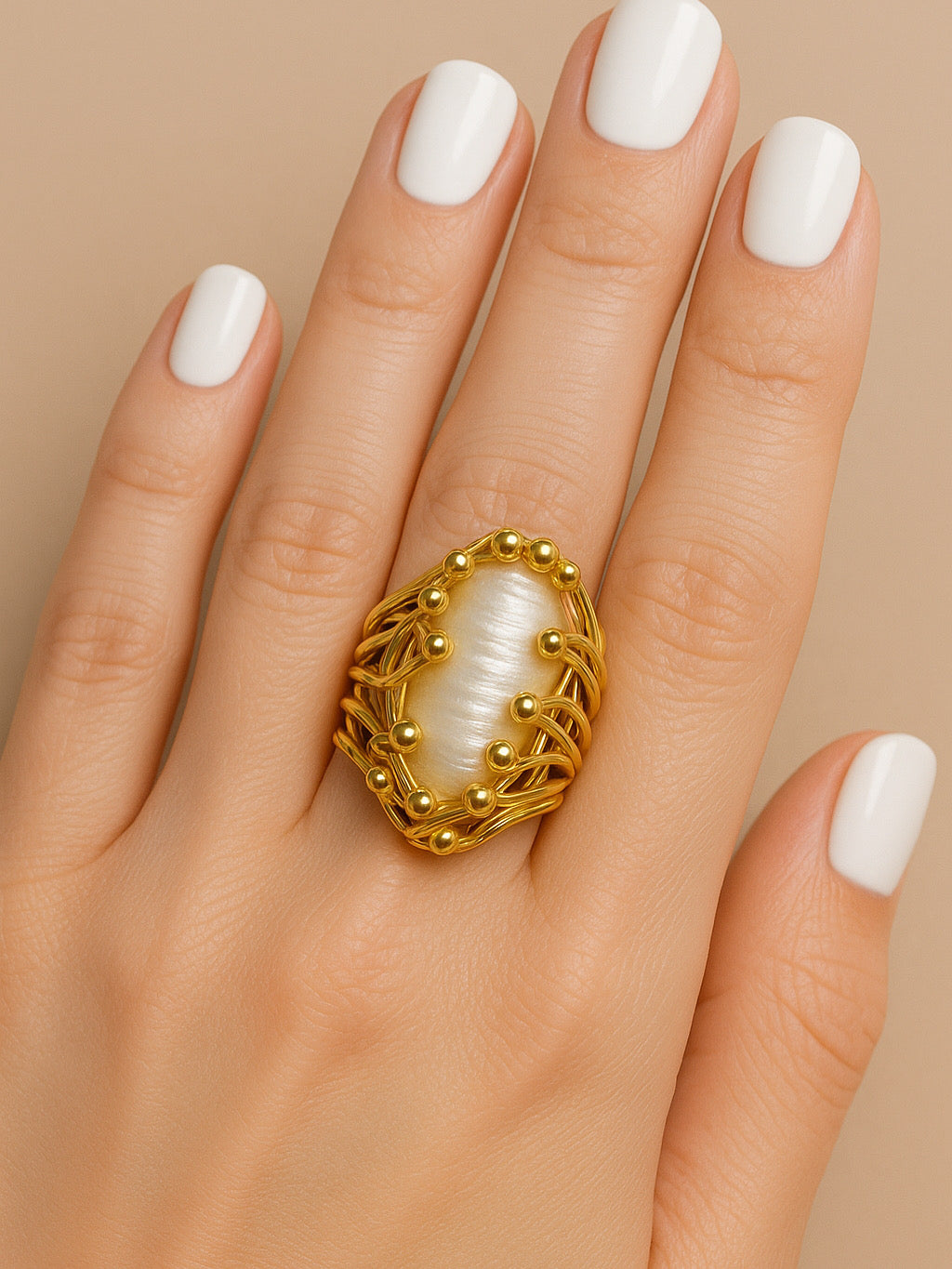 Anillo Perla Barroca