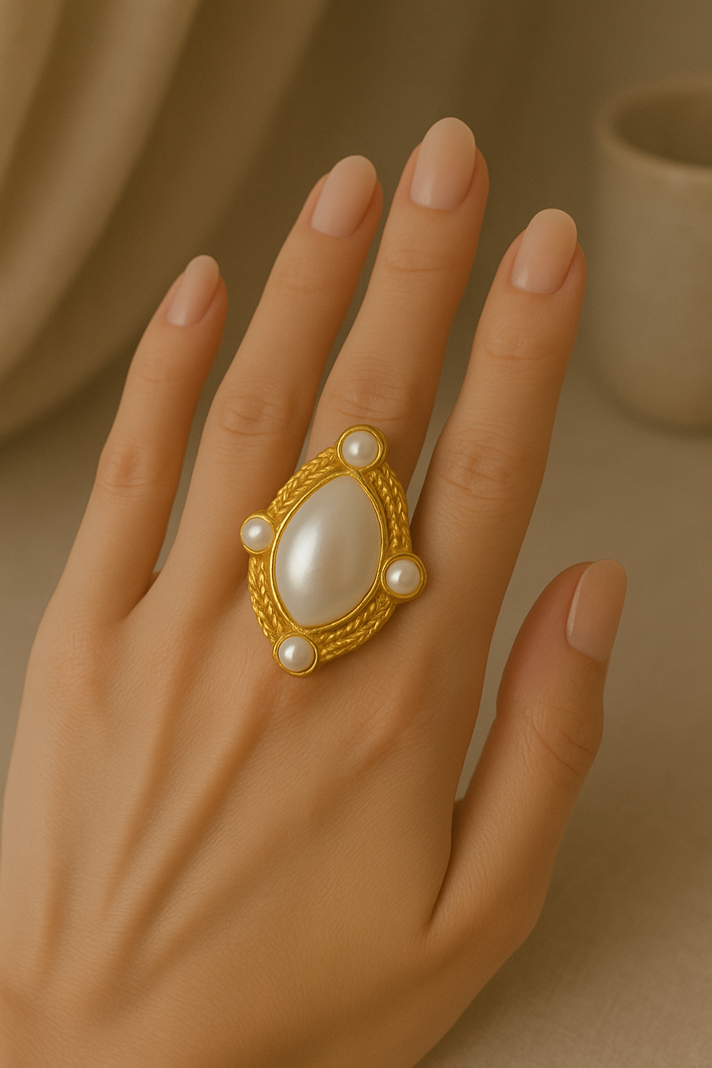 Anillo 5 Perla Barroca