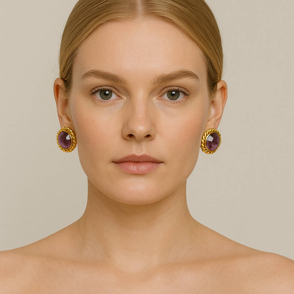 Aro Enchape Oro Cristal Murano